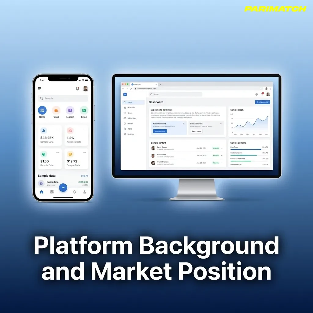 Betting platform timeline showing 1994 founding, Curaçao licensing, and expansion into Indian cricket sponsorships — Parimatch in India