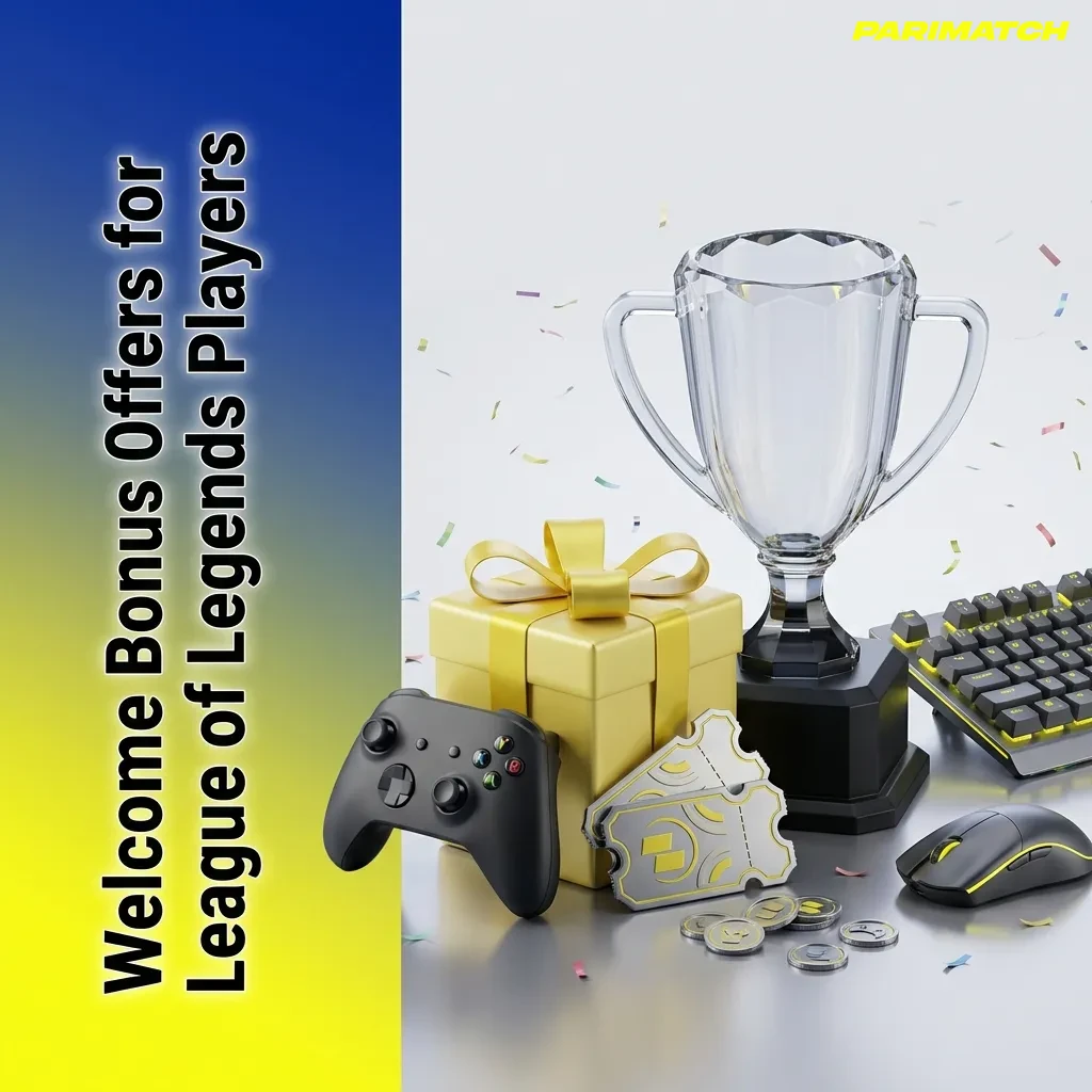 League of Legends betting welcome bonus offers showing 150% sports bonus and 100% instant games bonus at Parimatch India