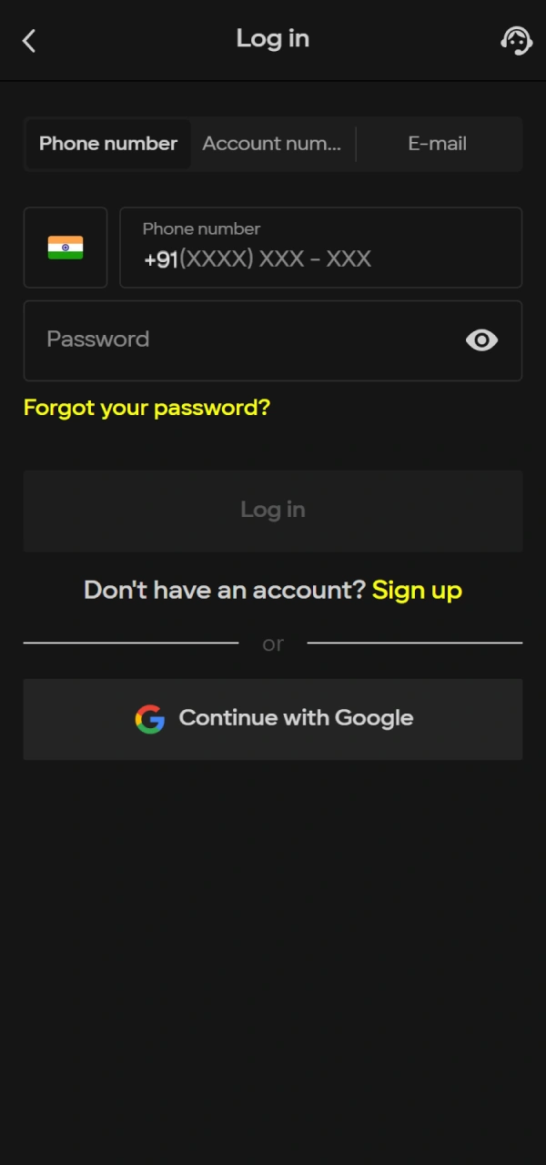 Access your profile to apply your valid Parimatch Bonus Code.